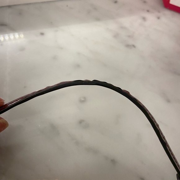 COACH PARK SIGNATURE MEDIUM WRISTLET WITH POCKET- BROWN WITH BURGUNDY TRIM - Picture 11 of 13